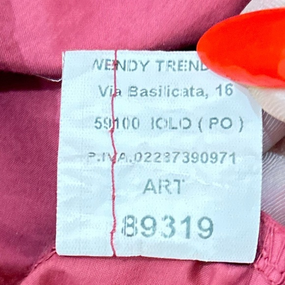 Wendy trendy made in Italy dusty Pink Midi Dress gathered tie cotton sz medium - Picture 11 of 12